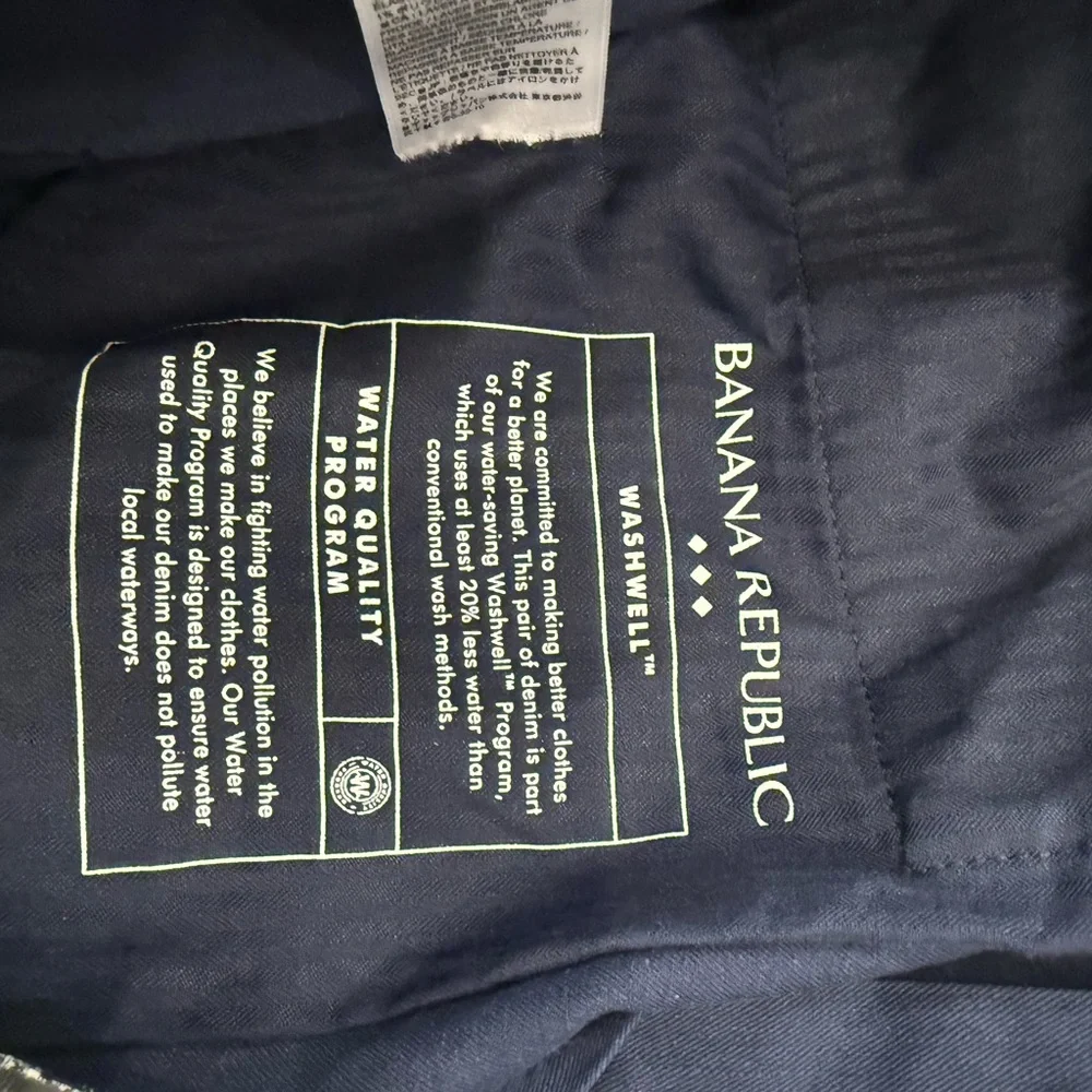 Banana Republic, Men’s Slim Linen-blend Five PocketPant, Navy Blue, 33x32